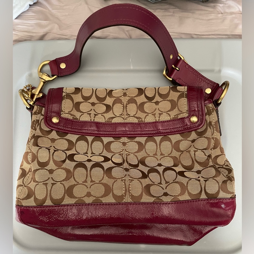 Vintage Coach Shoulder Bag- Pink and Tan - Picture 3 of 4